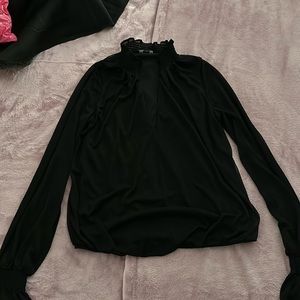 Express long sleeve shirt with see through sleeves